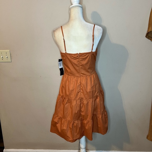 💃🏻RACHEL Rachel Roy Orange Ruffled Tie Front Sundress - Picture 5 of 7